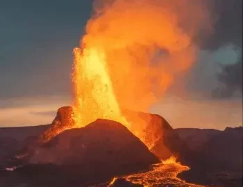 Una erupción volcánica